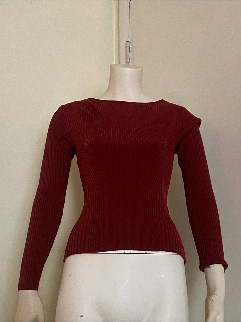 Banana Republic Ribbed Long-Sleeve Cherry